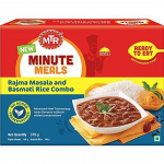 MTR Minute Meals Rajma Masala ja Basmati Rice Combo, 375g