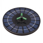 6 W v&auml;rviline p&auml;ikeseenergia purskkaevupump 360 kraadi p&ouml;&ouml;ratava otsikuga RGB LED valgusega p&auml;ikeseenergia veepump koos must