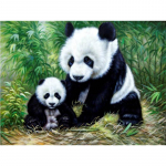 Cartoon Panda DIY 5D Teemantmaaling Loomade Teemanttikandid T&auml;is&uuml;mmargused Vaigu Ristpistes Komplektid Kodukaunistus Broderie Diamant Full Round 20x30CM