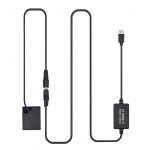 PD USB-t&uuml;&uuml;pi C-kaabel NP-W126 t&uuml;hipatarei alalisvoolupistikuga Fujifilm X-A2 A3 X-E2s jaoks must
