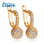 LSOOYH Clip K&otilde;rvar&otilde;ngad Roosa kullav&auml;rvi Moodne k&otilde;rvar&otilde;ngas Naistele Geomeetria Cubic Zirconia Stud K&otilde;rvar&otilde;ngad Ehted A