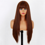 MERISIHAIR naiste pikk sirge pruun parukas tukkidega s&uuml;nteetilisest kiust igap&auml;evane kandmine must pruun blond ombre v&auml;rvi pikk parukas 60 cm