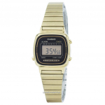 Casio digitaalne roostevabast terasest &auml;ratuse taimer LA670WGA-1DF LA670WGA-1 naiste k&auml;ekell must