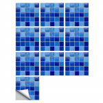 10 tk 3D-kristallplaatide kleebised, DIY veekindlad isekleepuvad seinakleebised One Size