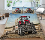 3D traktori voodipesukomplekt Luksusliku auto teemaline tekikate ja padjap&uuml;&uuml;r 2/3 AU/EU/DE/US T&auml;issuuruses voodipesukomplekt UK Single 135x200cm