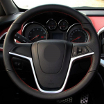 DIY Must Pehme Kunstnahast Roolikate Opel Insignia 2008-2013 Astra jaoks (J) Cascada Mokka Black Thread