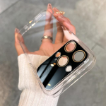 V&auml;rviline gradientkaamera objektiivi kaitse l&auml;bipaistev telefoni&uuml;mbris iPhone 14 13 12 Pro Max l&auml;bipaistev arvuti k&otilde;va mobiiltelefoni Funda kate For iPhone 12 Pro roheline