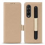 Samsung Galaxy Z Fold 3 5g W22 Case jaoks Ehtsast nahast rahakotikaart koos S-pliiatsi kaitsekattega Samsung Galaxy Z Fold3 &uuml;mbrise jaoks for Galaxy Z Fold 3 hall v&auml;rv
