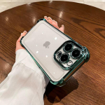 Luksuslik elektriplaadist l&auml;bipaistev &uuml;mbris iPhone 14 13 12 11 Pro Max X Xs XR Max Plus p&otilde;rkekindla kate jaoks iPhone 14 Pro Max must