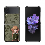 Telefoni kaitse&uuml;mbris Samsung Galaxy Z Flip3 5g taga&uuml;mbristele Samsung Z Flip Capa Black Shell Fundas Danganronpa Cartoon Samsung Z Flip3 5G