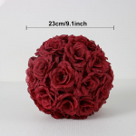 Kunstlilled roosipall rippuv lill pulmapidu siseruumides aias beebi du&scaron;&scaron;i ripats DIY kaunistus 23cm-claret_