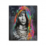 Graffiti Aafrika naise portreel&otilde;uendimaalid Seinakunsti plakatid ja v&auml;ljatr&uuml;kid Moodsad pildid elutoa sisekujunduseks Cuadros 20x30cm