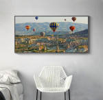 Maastik l&otilde;uendimaal Istanbul T&uuml;rgi kuuma&otilde;hupalliga plakatid ja tr&uuml;kised Seinakunst Pildid Elutuba Kodukaunistus Ilma raamita 20*40cm