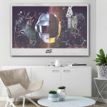 Muusika Daft Punk Singer Kiiver Sein Kunst Pildid Plakatid L&otilde;uendimaalingud elutoa jaoks Teismeliste magamistoa kaunistused Kodukaunistused 21*30cm