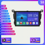9 4G Carplay 2din Androidi autoraadio multimeediumivideopleier Toyota RAV4 Rav 4 2013&ndash;2018 navigatsiooni-GPS-peakomplekti SWC DVR OBD2 RDS AM FM BT WIFI jaoks S8 8Core 8G 128G