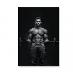 Moodne mustvalge fitnessplakati seinakunst Kulturistiprindid Plakat Kulturismi seinakaunistus L&otilde;uendimaaling J&otilde;usaali kaunistus 21x30 No Frame