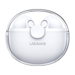 USAMS Bluetooth 5.1 TWS juhtmevaba k&otilde;rvaklapp l&auml;bipaistev korpusega peakomplekt stereom&uuml;ra v&auml;hendamine bassi puutetundlik pikk ooterežiim 300 mAH Bluetooth Headphone 5.1