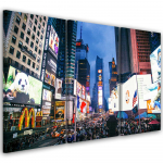 Kolmeosalise pildiga l&otilde;uenditr&uuml;kk New York Times Square 60x40 mitmev&auml;rviline