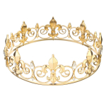 Meeste keiserlik keskaegne Fleur De Lis kroon, 5,5 cm k&otilde;rge, 17 cm l&auml;bim&otilde;&otilde;t None