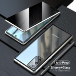 Privaatsuskaitse kehtib Samsung S23 S22Ultra kahepoolsele klaaskaanele Note20Ultra S21FE metallist magnetilise kaitse&uuml;mbrise jaoks Samsung S23 must