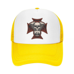 Moodsad Unisex Rock Mootorrataste Cross and Skull Trucker M&uuml;ts Reguleeritav pesapallim&uuml;ts Unisex WoUnisexi Hip Hop Snapback m&uuml;tsid Trucker Hat