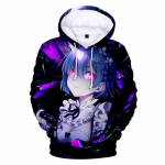 Jaapan Anime Re:zero Twin Maid Ram Rem 3D Prindiga Naiste/Meeste Pusad Pusad Pikkade varrukatega vabaaja Harajuku Hip Hop Pullover Topid M