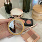 INS lihtne puidust kaasaskantav peegel, kaasaskantav mini v&auml;ikese suurusega kosmeetiline peegel, naiste k&auml;eshoitav ilumeigipeegel v&auml;ike &uuml;mmargune peegel Small mirror