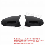 2tk Bright Car l&auml;ikivmust asendus BMW 5. seeria sedaanile F10 F11 F18 2014-2017 tahavaatepeegli kaane korgid M Bright black