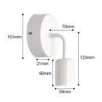 Vintage Wood Wall Lamp E27 110V 220V Hemp Rope Wall Lamp Indoor Loft Outdoor corridor Wall Lights Industrial Sconce Bedside valge