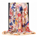 Kvaliteetsed luksuslikud siidist sallid peapael Sallid kaelasall naistele kett siidist sall naiste dekoratiivne sall 90*90cm punane