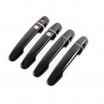 For Toyota Urban Cruiser XP110 Scion xD ist 2008 -2016 Gloss Black Chrome Car Door Handle Cover Trim Styling Car black 2 Buttons