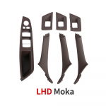 For BMW 5 series Car Interior Inner Door Handle Panel Pull Trim Cover Window Switch Panel Handle Set For BMW F10 LHD Black