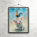 Loomade 5D isetegemise vee teemantmaali komplekt t&auml;iskasvanutele t&auml;is teemant kukk ratsutamine sea teemanttikandid mosaiik risttikandid kodukaunistus Round drill 30x40cm