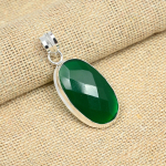 Roheline On&uuml;ks V&auml;&auml;riskivi T&auml;is 925 Sterling H&otilde;be K&auml;sitsi Valmistatud Disainer Ehted Ripats 1.98 Inches roheline