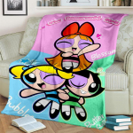 Armas P-Powerpuff Girl multifilmi tekk, pehme tekk koju Magamistoa voodi diivan Pikniku reisikontori puhkekate lastele 150cm x 200cm