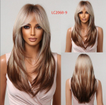 HAIRCUBE Ombre must s&uuml;nteetilised parukad punaste tukkidega, pikkade sirgete kihiliste juustega parukas naistele Cosplay Halloweeni kuumakindel parukas