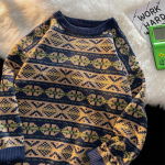 2023. aasta talvine uus pullover-kampsun, meeste avar vintage moebr&auml;nd, paksendatud soe kudum M sinine