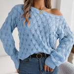 S&uuml;gis- ja talvine naistemood vabaaja &otilde;lgadeta suledega &otilde;&otilde;nsate varrukatega kampsun L sinine