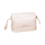 Naiste kahekihiline meigikott, suure mahutavusega p&otilde;hikott Alumise meigipintsli hoiukott koos sisemisega kollane