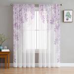 Taim Vine Lilla Lill L&auml;bipaistvad kardinad Elutoa aken T&uuml;llkardinad Magamistoa K&ouml;&ouml;gi jaoks Kodukaunistus Voile kardinad W135 x H115cm x1