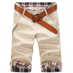 Suvine rannas vabaaja meeste ruuduline lapikujuline mansett l&uuml;hikesed p&uuml;ksid, viiendad p&uuml;ksid, p&uuml;ksid XXL