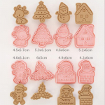 8 tk/komplekt k&uuml;psisevormid 3D multifilm Pressitav j&otilde;uluk&uuml;psise vaigust vorm k&uuml;psis K&ouml;&ouml;k K&uuml;psetus saia K&uuml;psetusn&otilde;ud Christmas Day