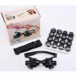 Kaheksa suurendusr&uuml;hma, 16 objektiivi, vahetatavad prillid, kellaparandus, antiikne identifitseerimine, LED-suurendusklaas, t&auml;iendatud versioon