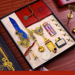 Sulgede kalligraafia pliiatsikomplekt, Vintage sulepliiatsi tindikomplekt, sulgede pliiatsi tindikomplekt, j&otilde;ulukink kirjutamise armastajatele s&uuml;nnip&auml;evakingitus, ideaalne p&uuml;hadekink Type 1