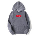S&uuml;gis Talv Unisexs Kapuutsiga sviiter Savage Prindiga Streetwear y2k Sviitrid Hip Hop Harajuku Unisex/Naine Pullover Unisex Kapuutsiga Unisex XL gray