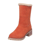 2025 Talv Uued K&otilde;rge Kontsaga Lumesaapad Pl&uuml;&uuml;sist Isolatsiooniga Naiste Saapad 40 oranž