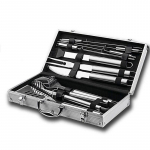 Grillimistarvikud, roostevabast terasest grillikomplekt alumiiniumkorpusega, grillimiskingitused meestele, isa, grillt&ouml;&ouml;riistad v&auml;ligrilli jaoks 11-in-1