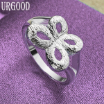 925 Sterling h&otilde;be romantiline liblikas&otilde;rmus Moodne kingitus peoehted 7#