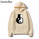 Kuumad Yin Yang Kassi Pusad Mood Unisex Pusa Vintage Harajuku Riided Manga Hoodie Unisex Kawaii Riietus Sudaderas Meesed L