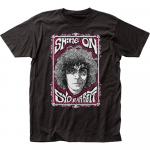 Syd Barrett Swirly Portrait Slim Fit must Unisex T-s&auml;rk S
